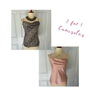 Express + Nine West Camisoles Pink and Animal Print